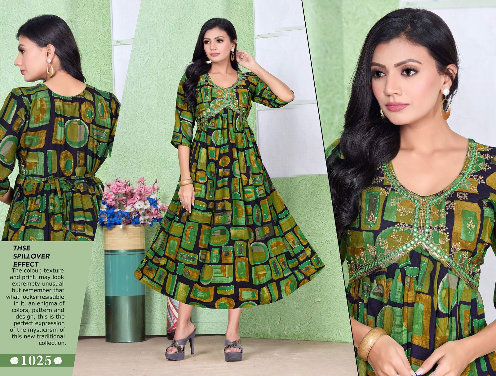 Jlf Bloomie Bombay Foil Printed Rayon Alia Cut Kurtis Catalog
